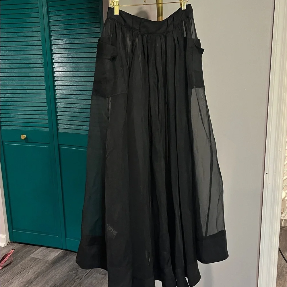 Anthropologie Sheer Parachute Maxi Skirt Size 6 | NWT